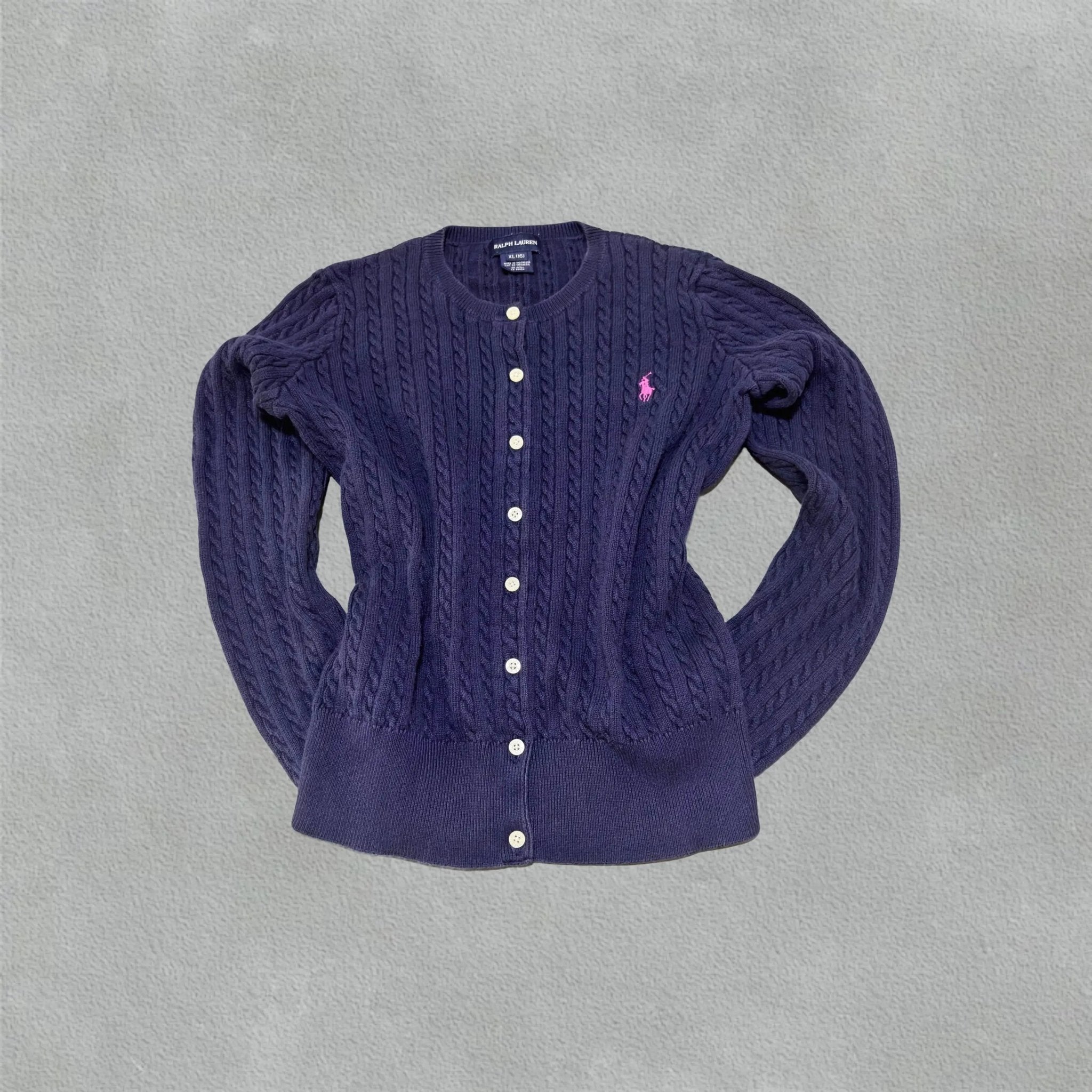 Navy Ralph Lauren Cardigan - XL (Kids) - New, Never Worn - Revaleur