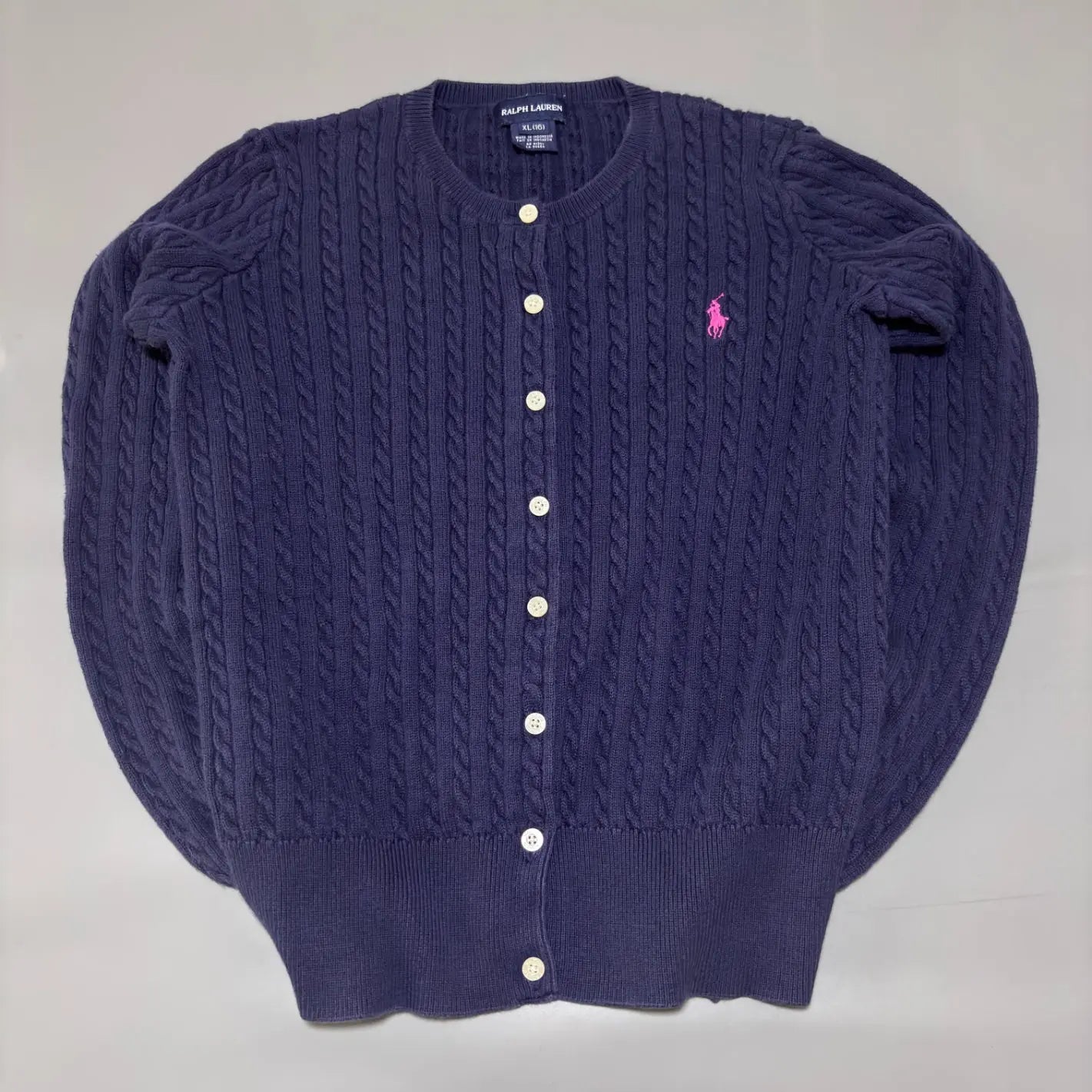 Navy Ralph Lauren Cardigan - XL (Kids) - New, Never Worn - Revaleur