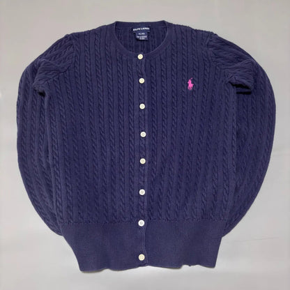 Navy Ralph Lauren Cardigan - XL (Kids) - New, Never Worn - Revaleur