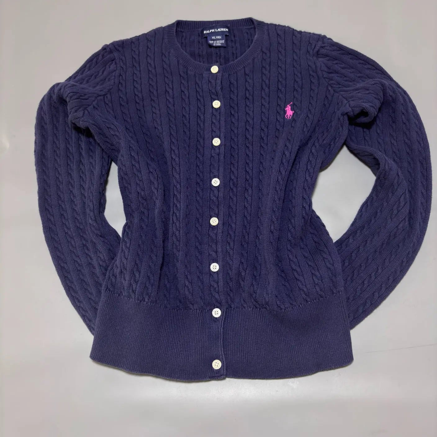 Navy Ralph Lauren Cardigan - XL (Kids) - New, Never Worn - Revaleur