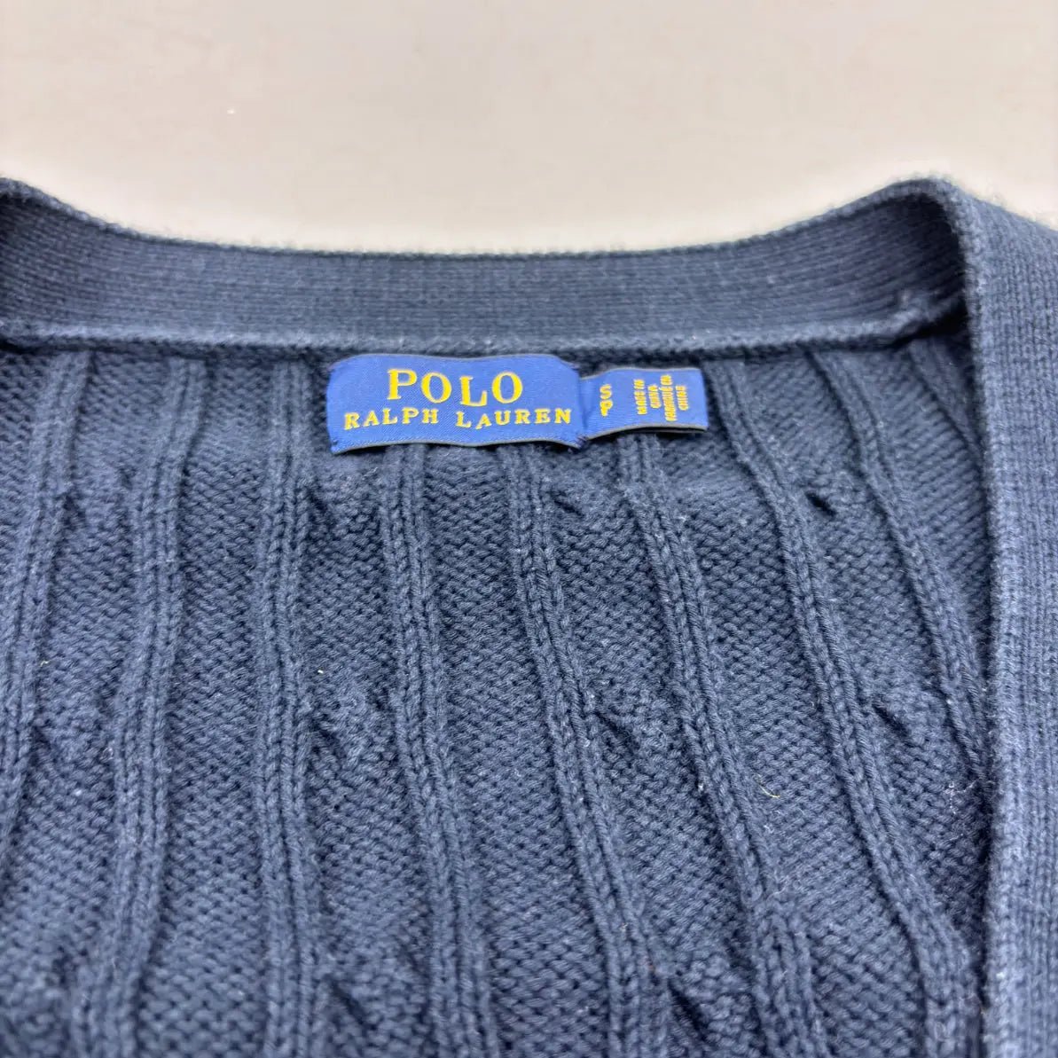 Navy Ralph Lauren Knitted Cardigan - S - Excellent Condition - Revaleur