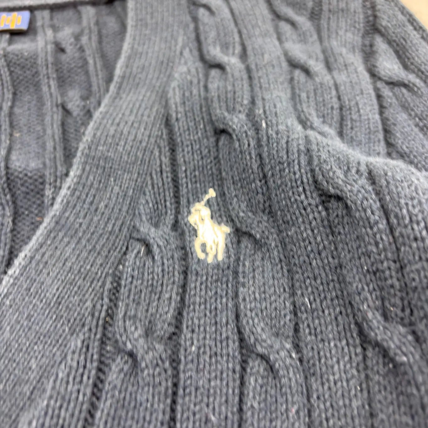 Navy Ralph Lauren Knitted Cardigan - S - Excellent Condition - Revaleur