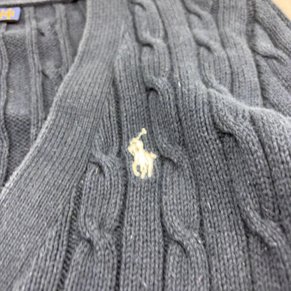 Navy Ralph Lauren Knitted Cardigan - S - Excellent Condition - Revaleur