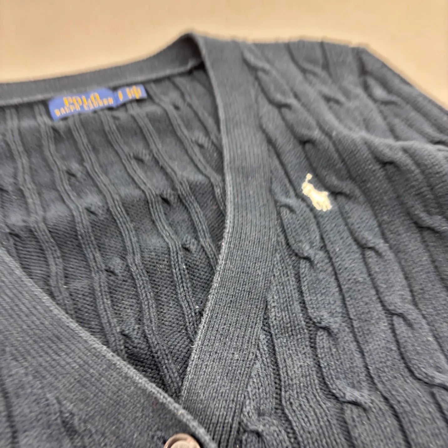 Navy Ralph Lauren Knitted Cardigan - S - Excellent Condition - Revaleur