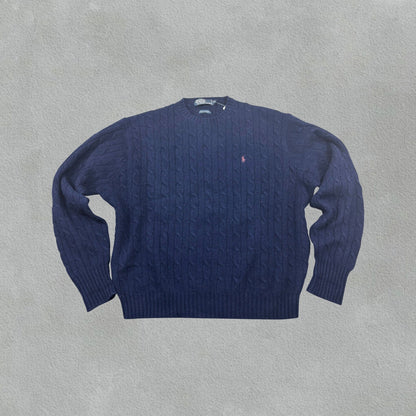 Navy Ralph Lauren Knitted Sweater - Men XL - Very Good - Revaleur
