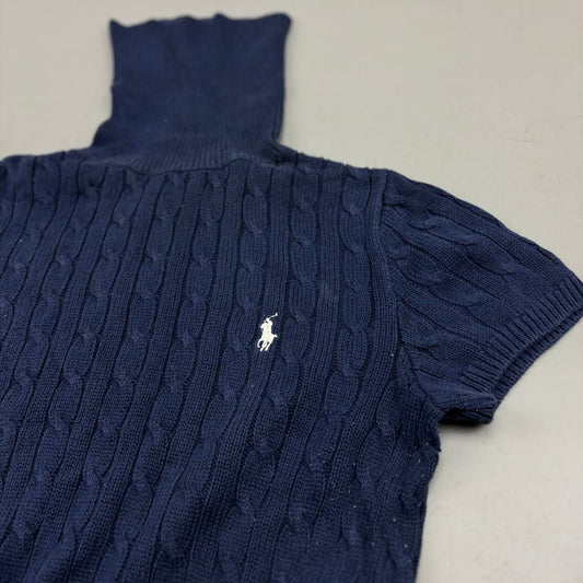 Navy Ralph Lauren Knitted Turtleneck Shirt - Women M - Very Good - Revaleur