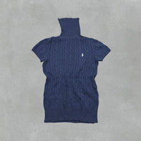 Navy Ralph Lauren Knitted Turtleneck Shirt - Women M - Very Good - Revaleur