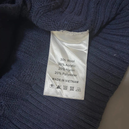 Navy Ralph Lauren Knitted Zip Vest - XL - Excellent Condition - Revaleur