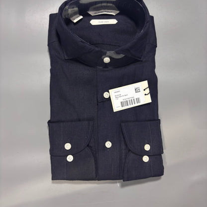 Navy Slim Fit Shirt Suitsupply – W35/36 - New, With Tags - Revaleur