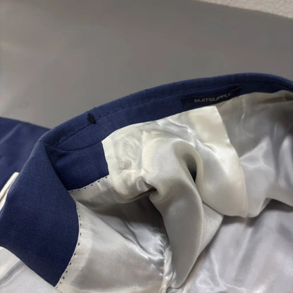 Navy Suit Suitsupply 100% Wool - 58 - Excellent Condition - Revaleur