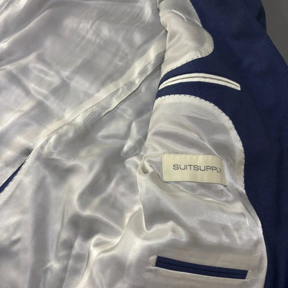 Navy Suit Suitsupply 100% Wool - 58 - Excellent Condition - Revaleur