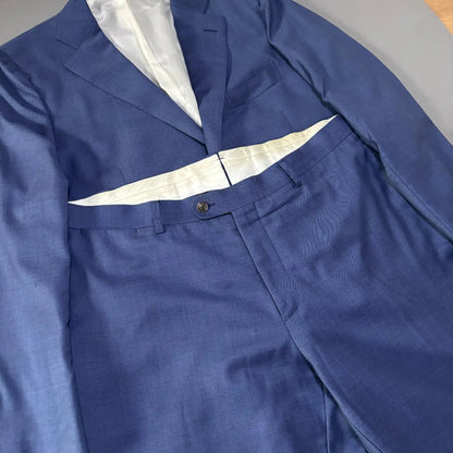 Navy Suit Suitsupply 100% Wool - 58 - Excellent Condition - Revaleur