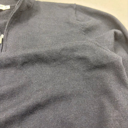 Navy Suitsupply Half Zip Sweater - Size L - New, Never Worn - Revaleur