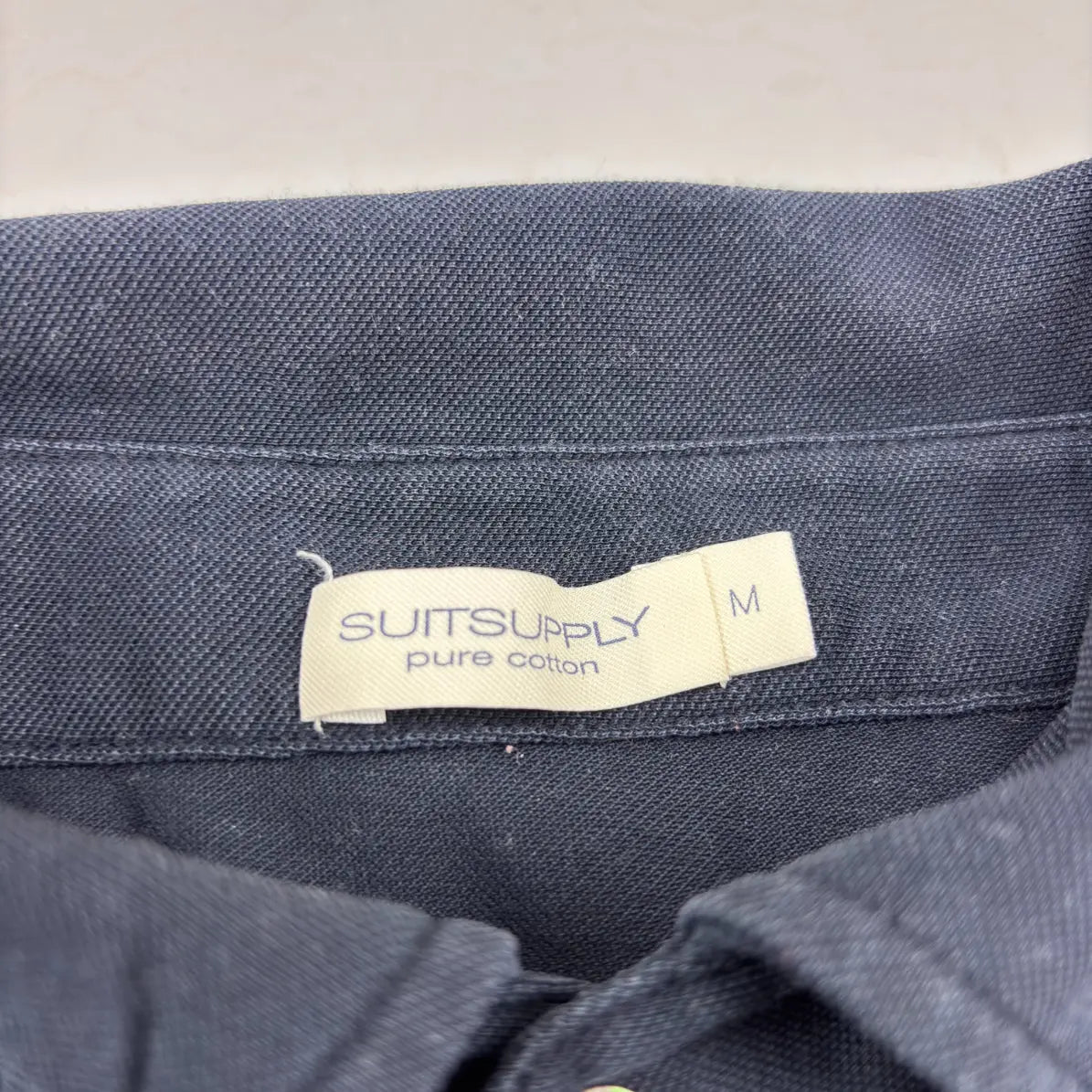 Navy Suitsupply Polo Shirt - M - Excellent Condition - Revaleur