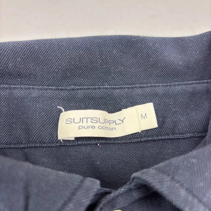 Navy Suitsupply Polo Shirt - M - Excellent Condition - Revaleur