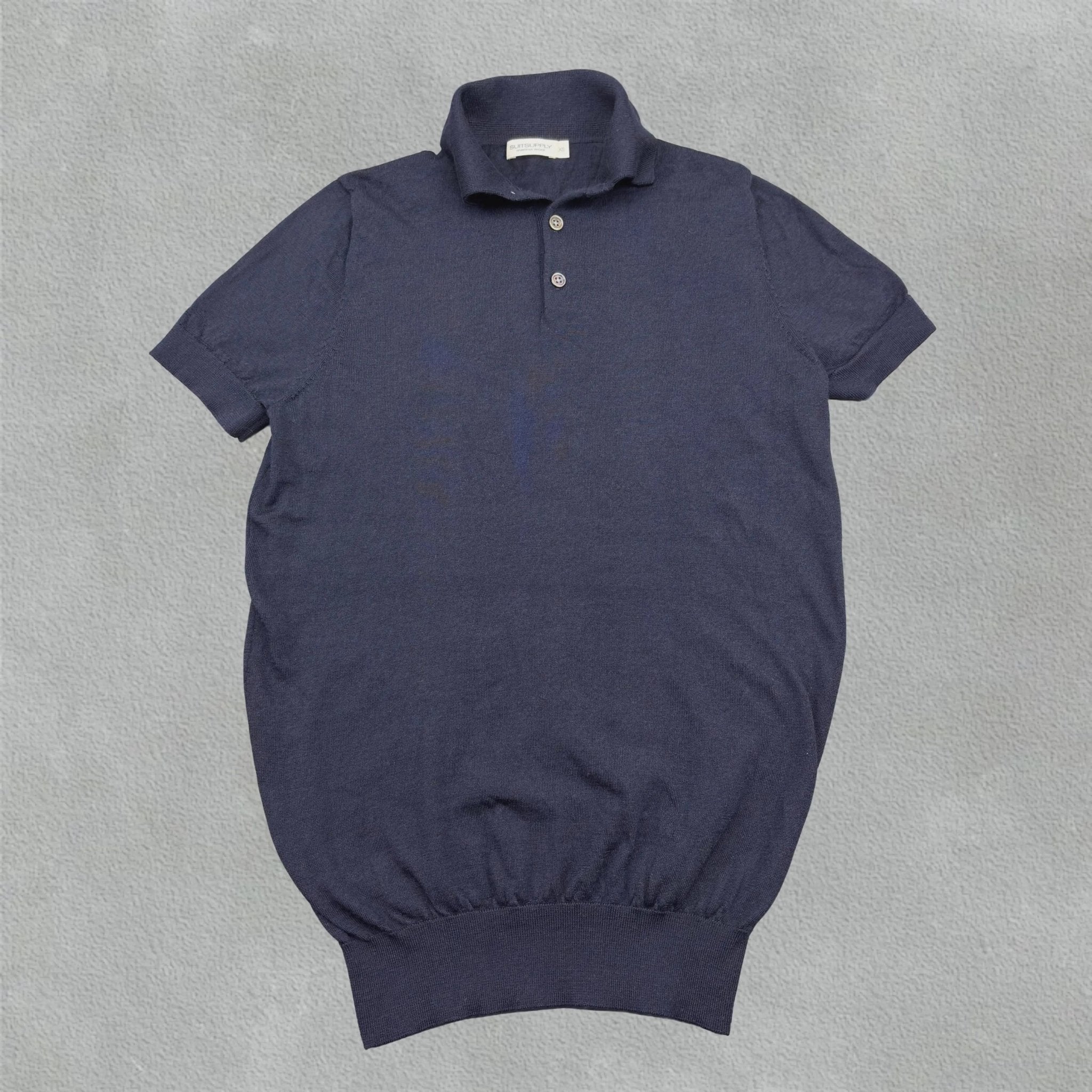 Navy Suitsupply Polo Shirt - XS - New, Never Worn - Revaleur
