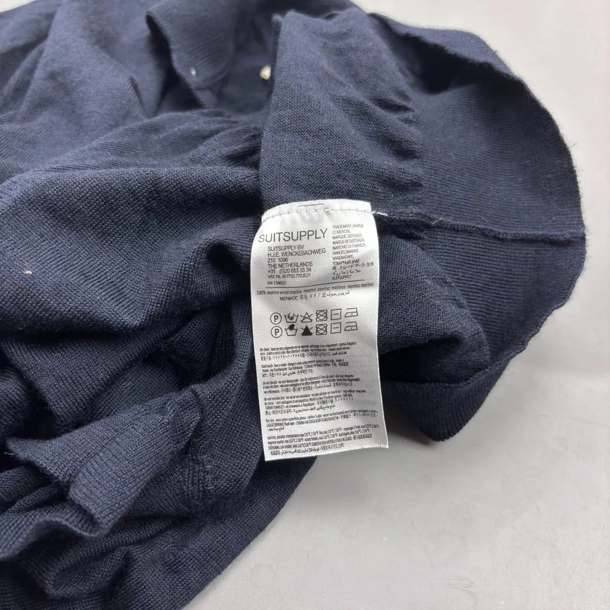 Navy Suitsupply Polo Shirt - XS - New, Never Worn - Revaleur