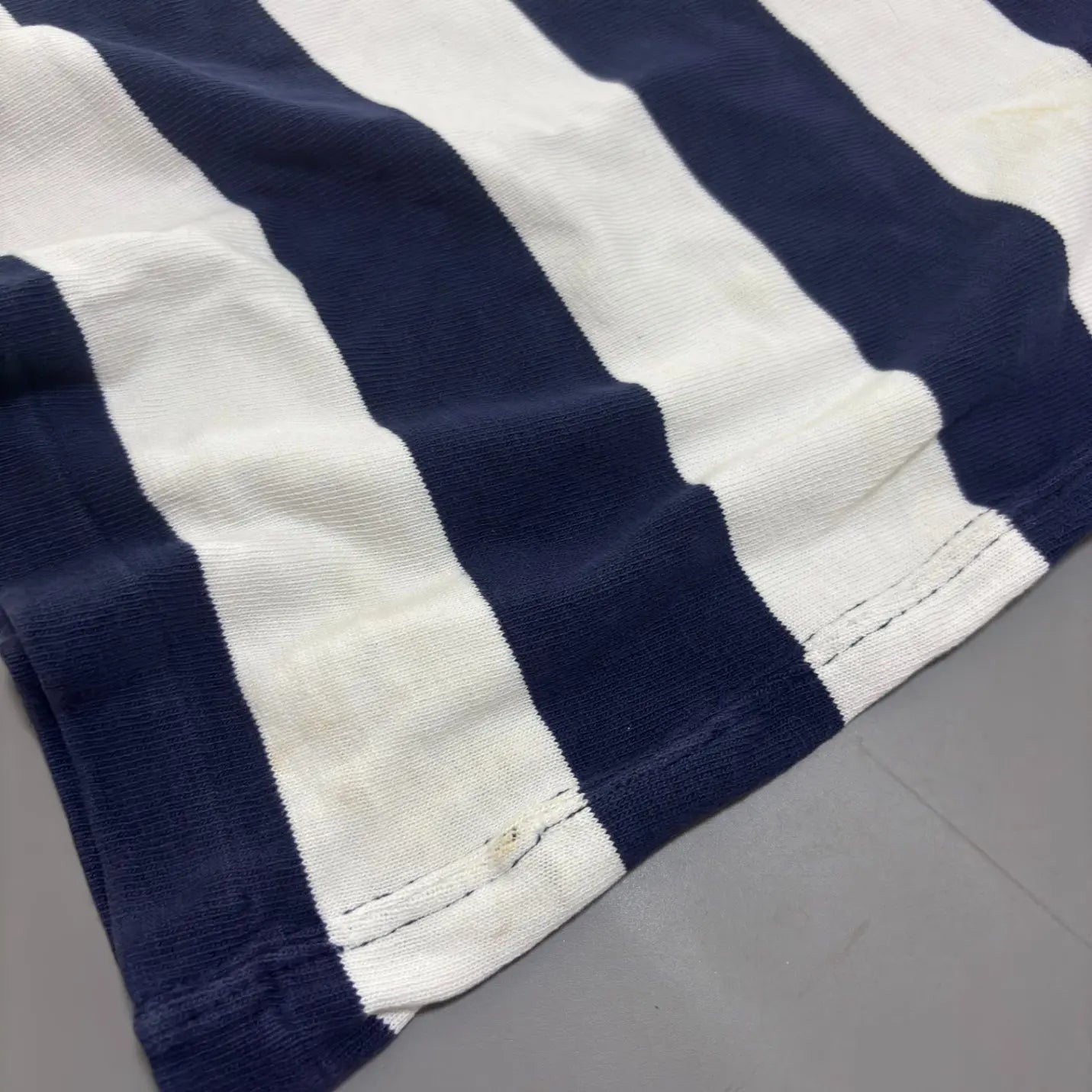 Navy & White Ralph Lauren Polo Shirt - M - Good Condition - Revaleur