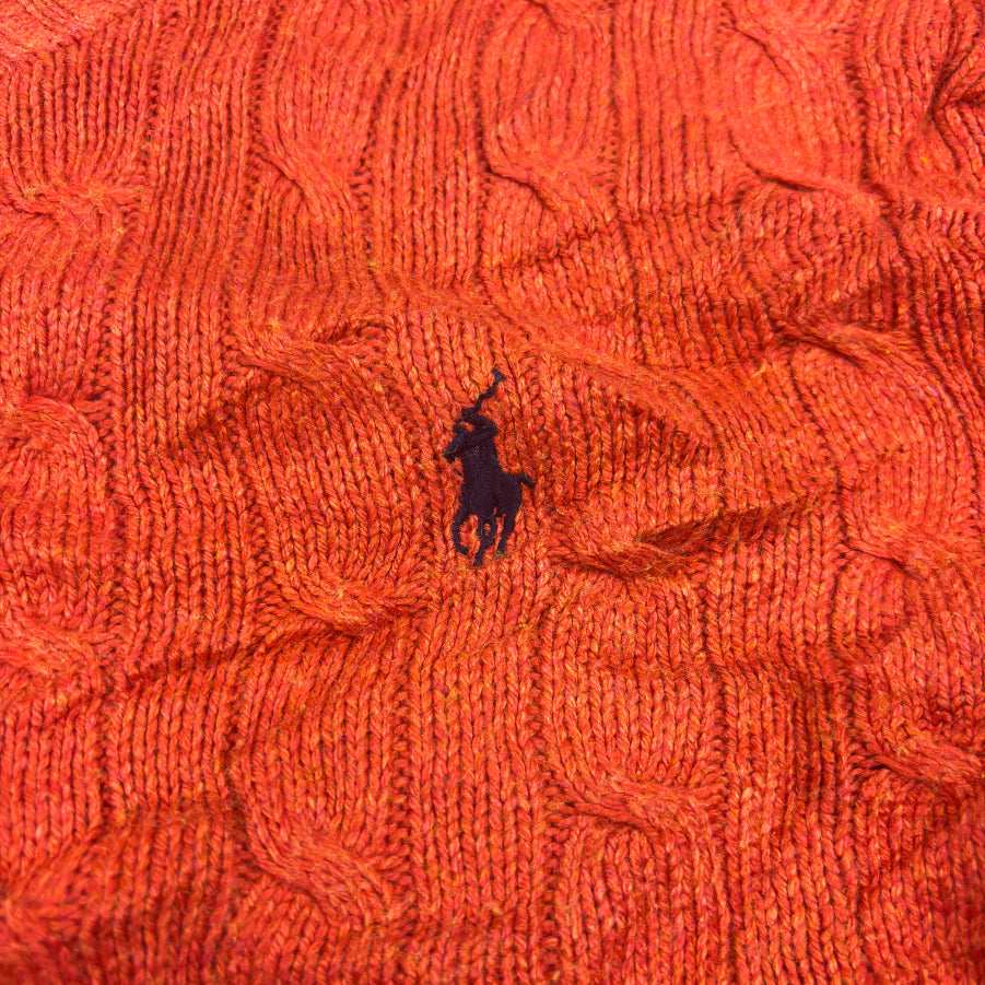 Orange Ralph Lauren Knitted Sweater - L - Very Good - Revaleur