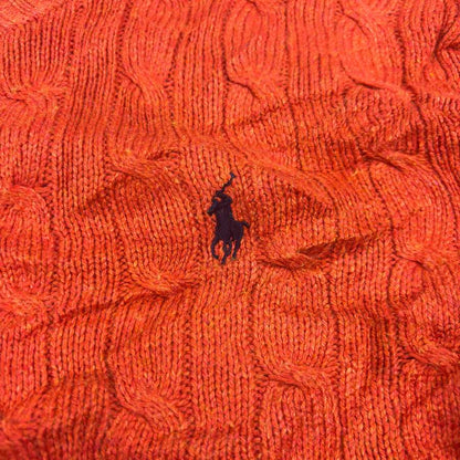 Orange Ralph Lauren Knitted Sweater - L - Very Good - Revaleur
