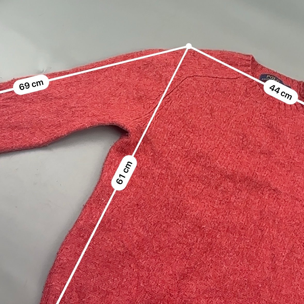 Orange Ralph Lauren Knitted Sweater - Women L - Very Good - Revaleur