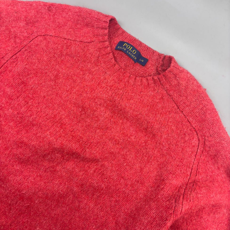 Orange Ralph Lauren Knitted Sweater - Women L - Very Good - Revaleur