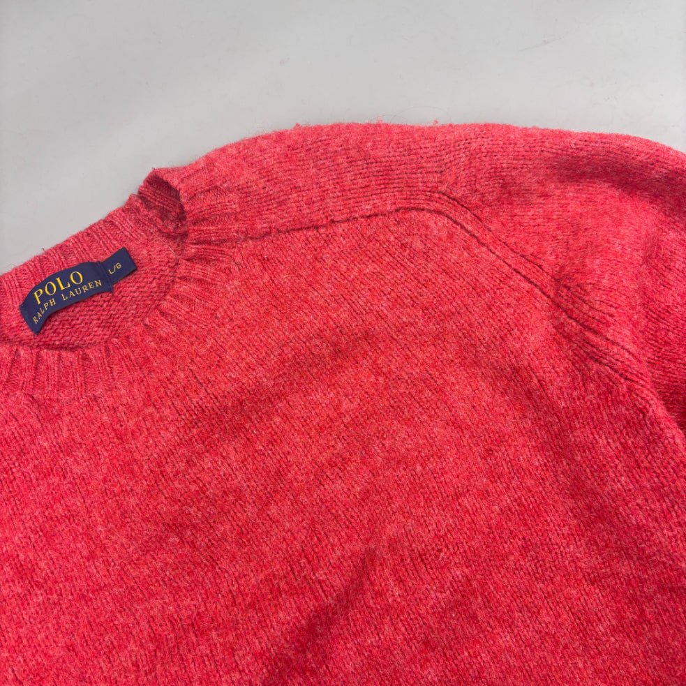 Orange Ralph Lauren Knitted Sweater - Women L - Very Good - Revaleur