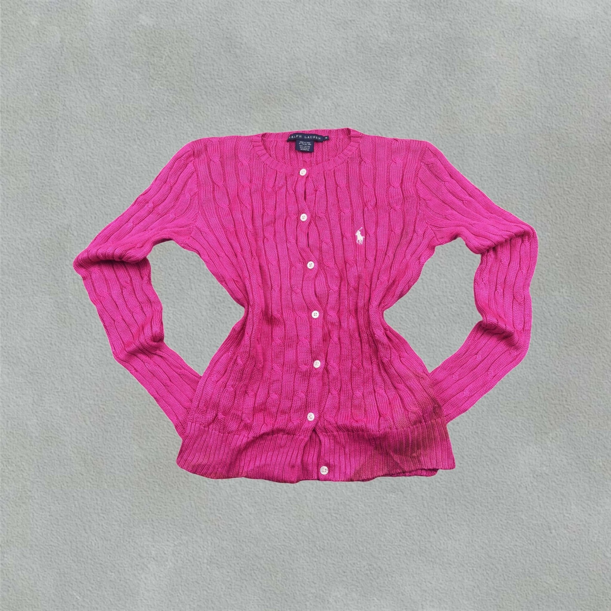 Pink Ralph Lauren Cardigan - M - Very Good - Revaleur