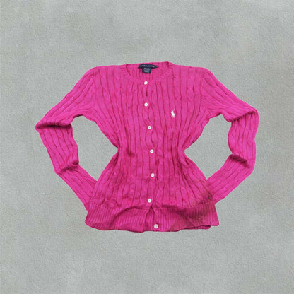 Pink Ralph Lauren Cardigan - M - Very Good - Revaleur