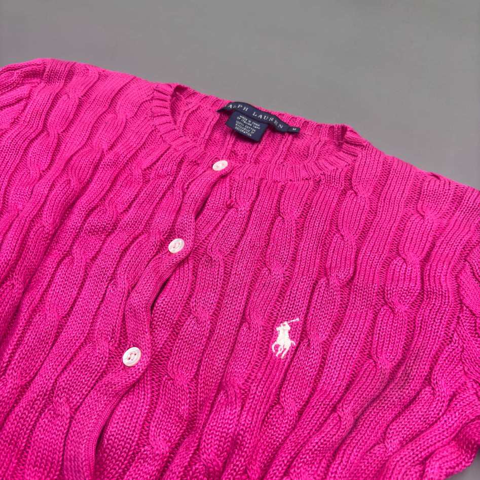 Pink Ralph Lauren Cardigan - M - Very Good - Revaleur