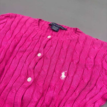 Pink Ralph Lauren Cardigan - M - Very Good - Revaleur