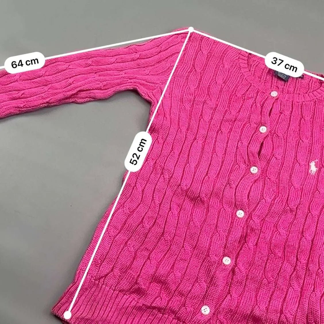 Pink Ralph Lauren Cardigan - M - Very Good - Revaleur