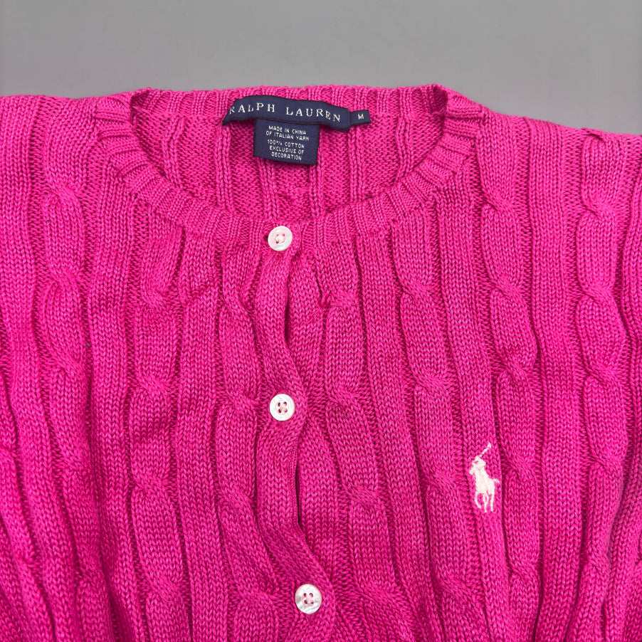 Pink Ralph Lauren Cardigan - M - Very Good - Revaleur
