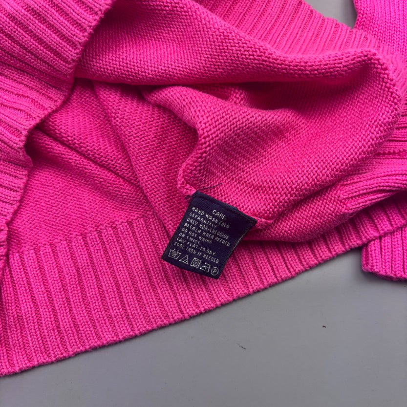 Pink Ralph Lauren V - neck Sweater - L - Very Good - Revaleur