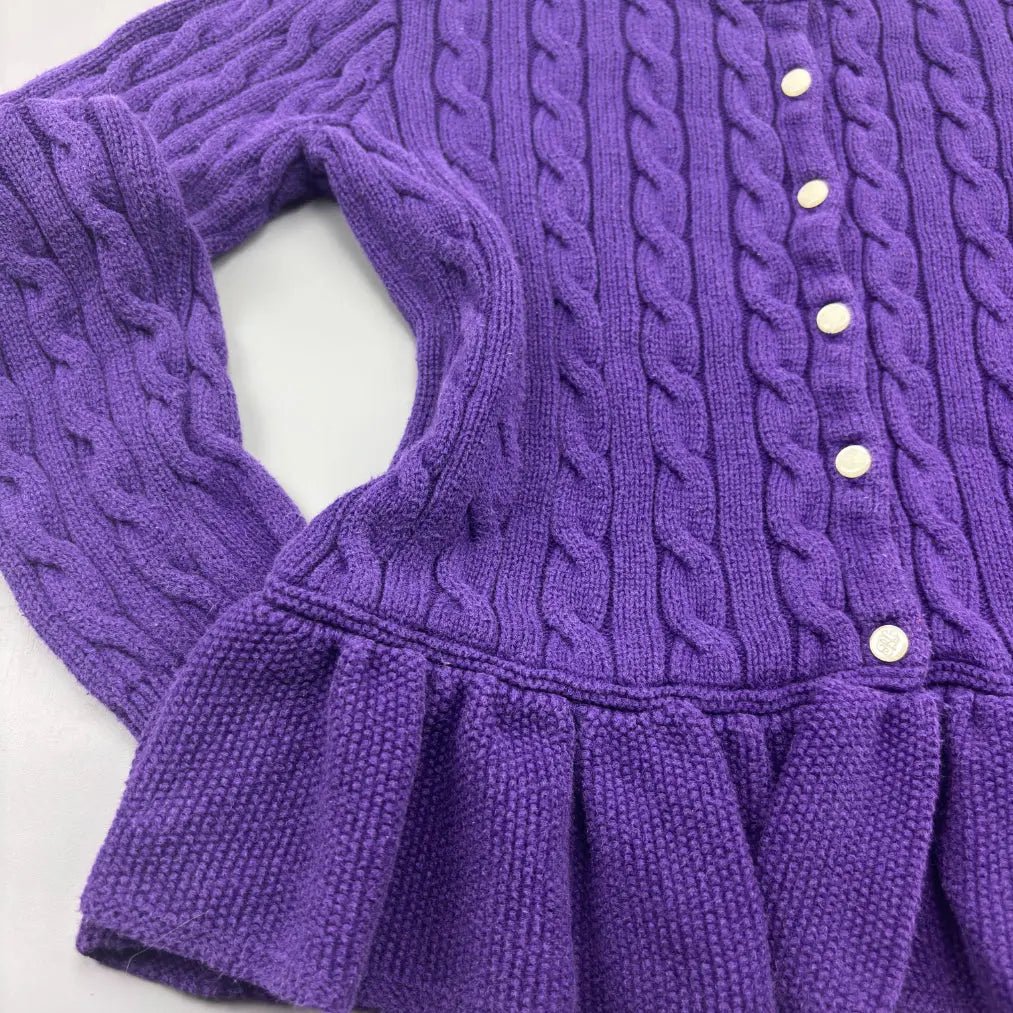 Purple Knit Ralph Lauren With Ruffle Hem - L (Kids) - Excellent Condition - Revaleur