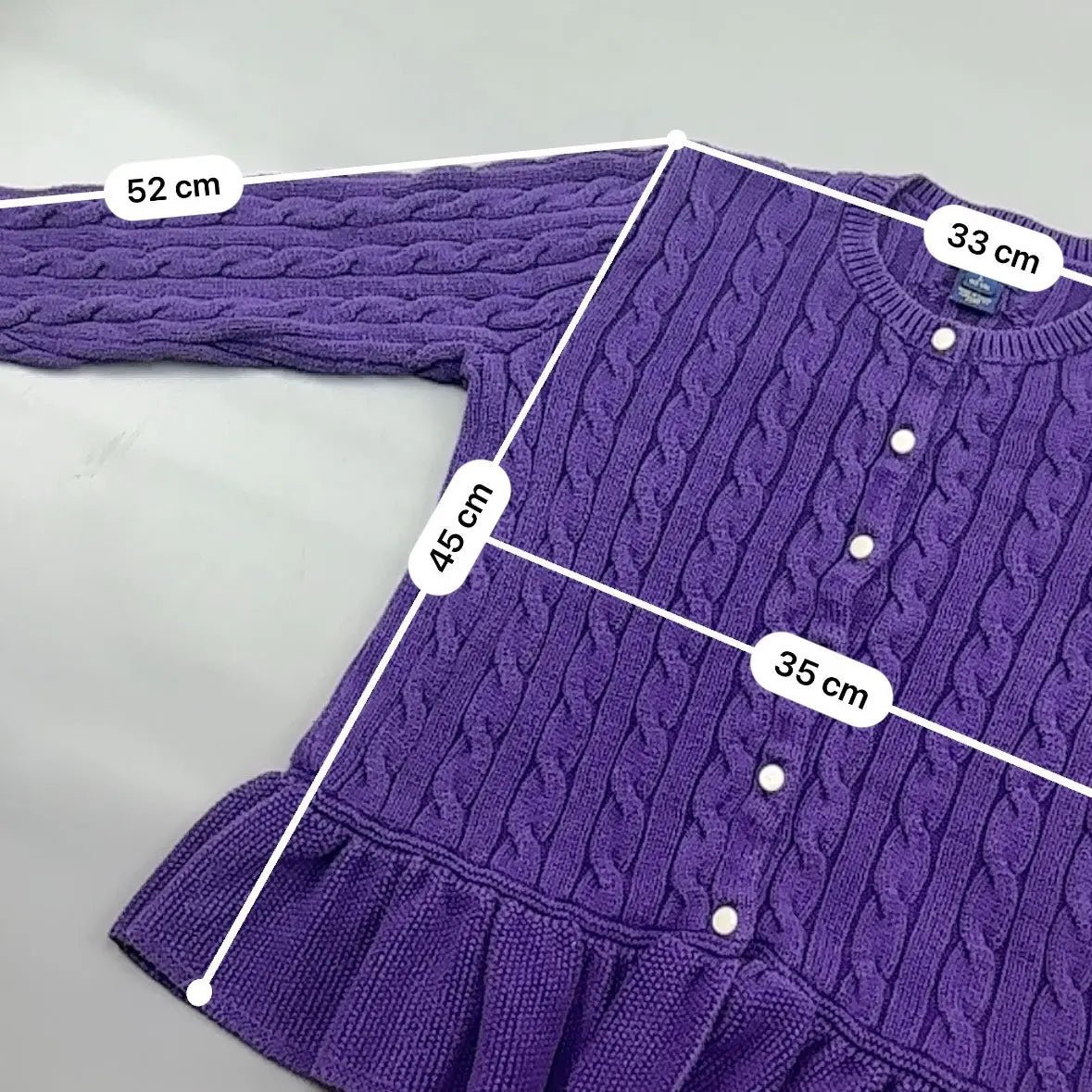 Purple Knit Ralph Lauren With Ruffle Hem - L (Kids) - Excellent Condition - Revaleur