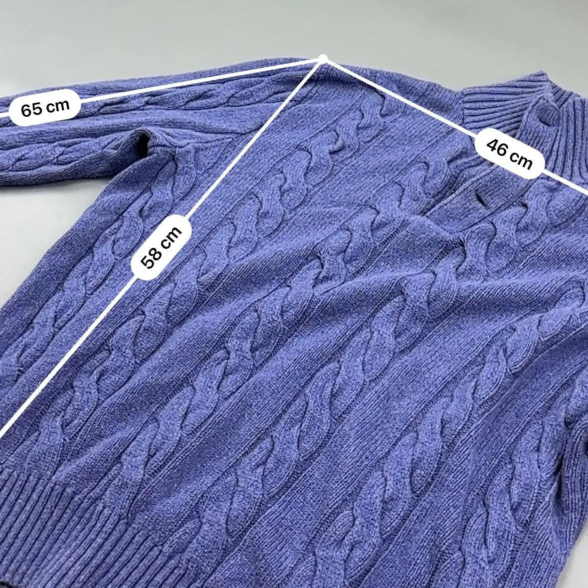 Purple Knitted Ralph Lauren Button - Down Sweater - L - Excellent Condition - Revaleur