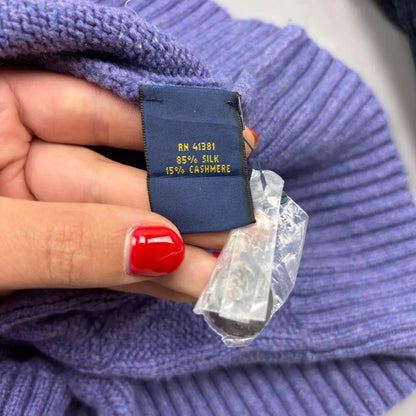 Purple Knitted Ralph Lauren Button - Down Sweater - L - Excellent Condition - Revaleur