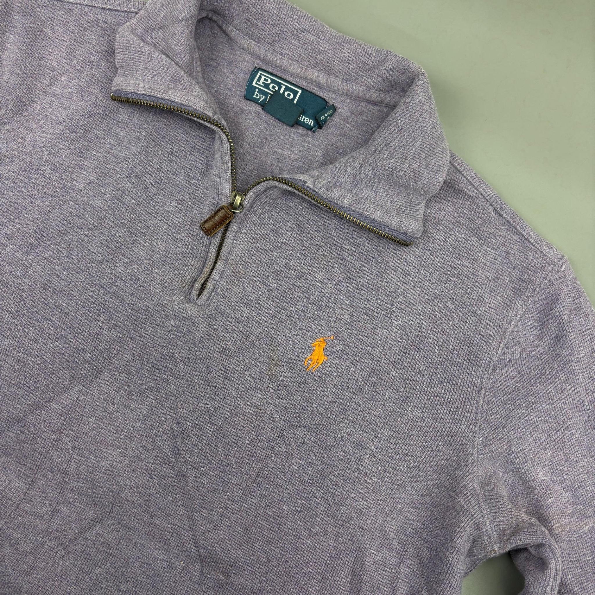 Purple Ralph Lauren Half Zip - Men S - Very Good - Revaleur