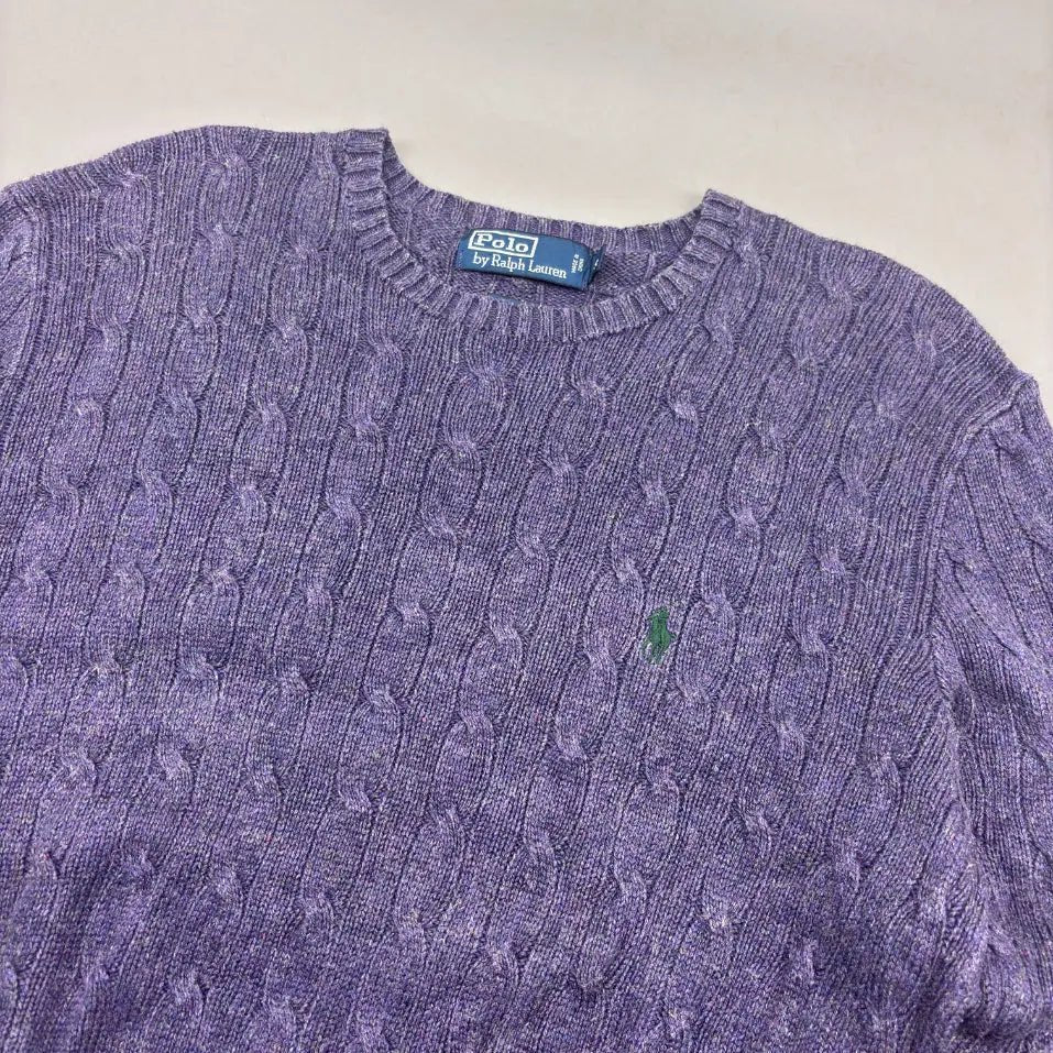 Purple Ralph Lauren Knitted Sweater - S - Excellent Condition - Revaleur