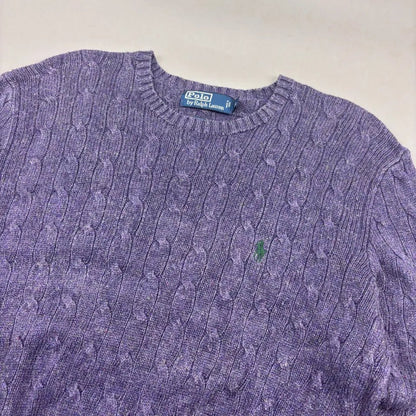 Purple Ralph Lauren Knitted Sweater - S - Excellent Condition - Revaleur