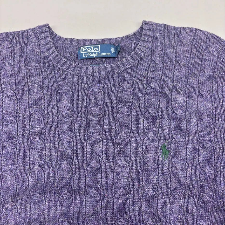 Purple Ralph Lauren Knitted Sweater - S - Excellent Condition - Revaleur