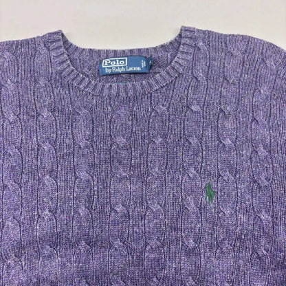 Purple Ralph Lauren Knitted Sweater - S - Excellent Condition - Revaleur