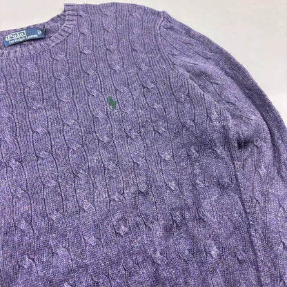 Purple Ralph Lauren Knitted Sweater - S - Excellent Condition - Revaleur