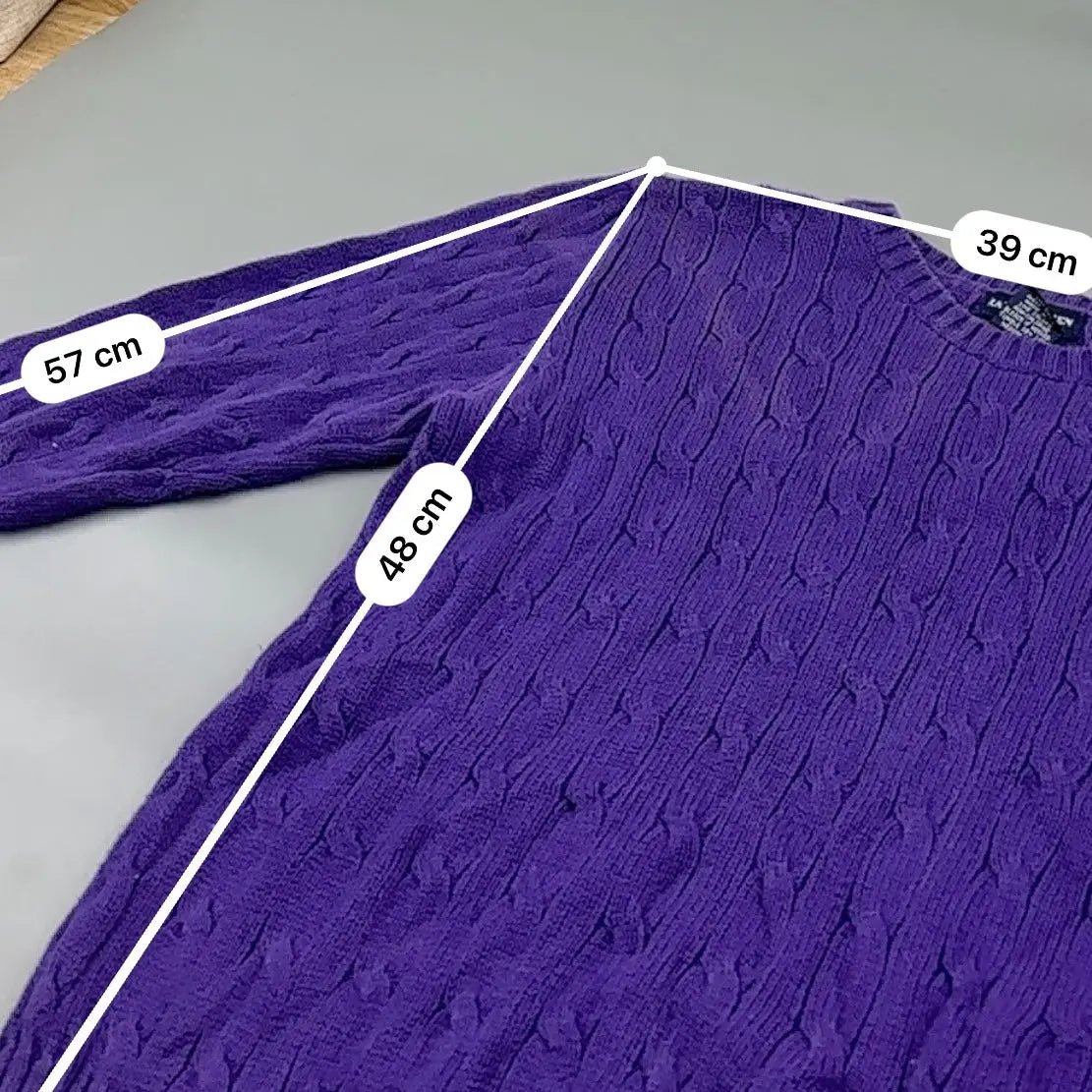Purple Ralph Lauren Knitted Sweater - XL - Very Good Condition - Revaleur