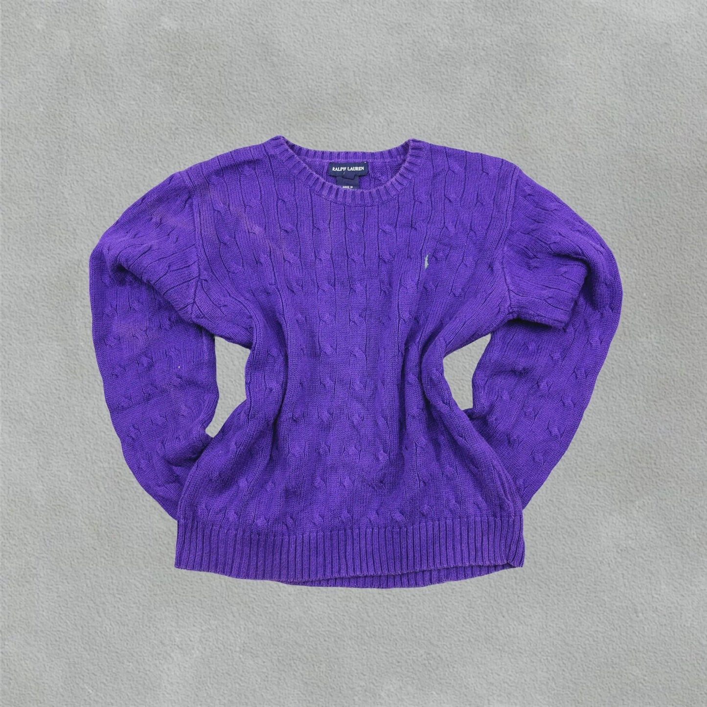Purple Ralph Lauren Knitted Sweater - XL - Very Good Condition - Revaleur