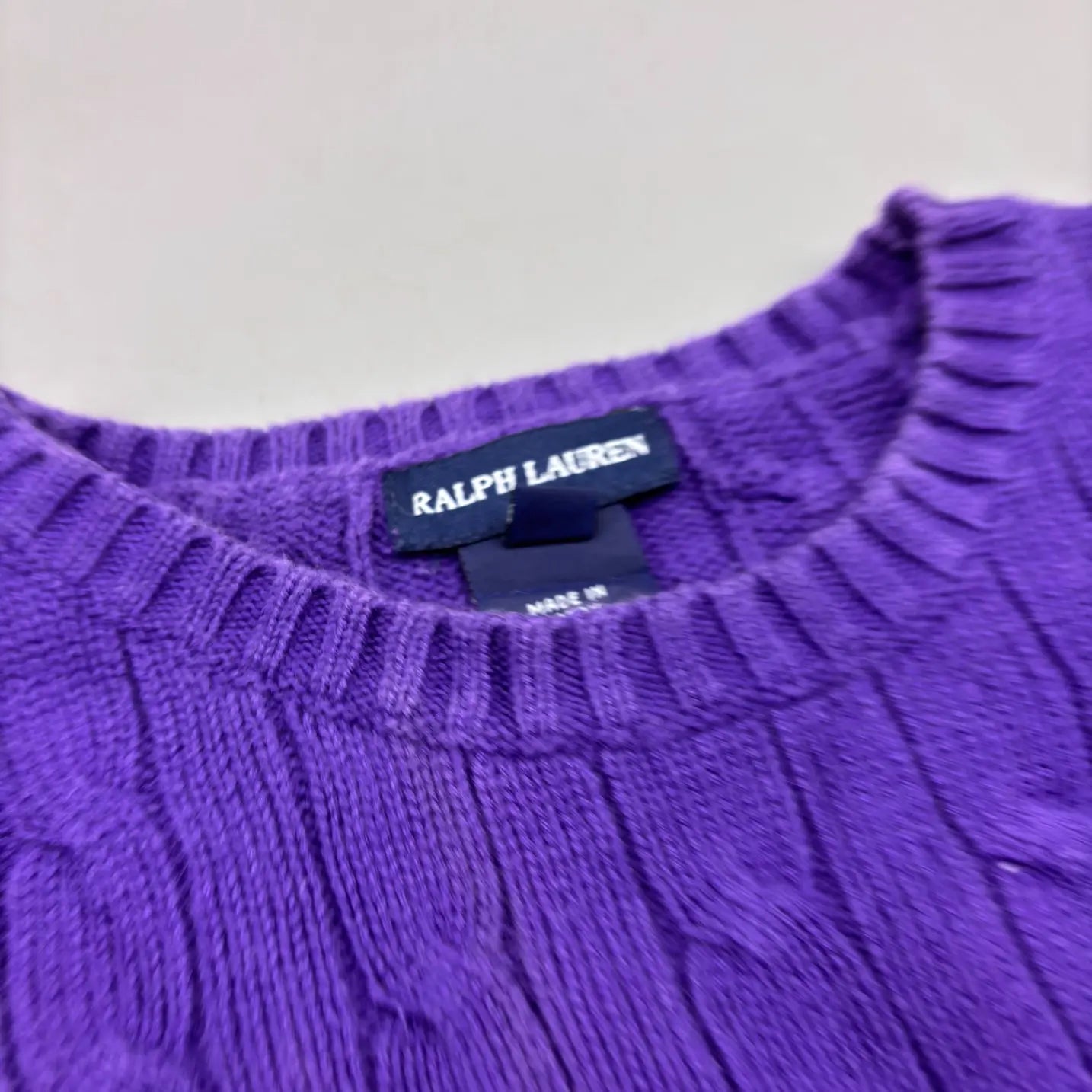 Purple Ralph Lauren Knitted Sweater - XL - Very Good Condition - Revaleur