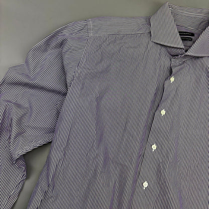 Purple/White Suitsupply Gym Shirt - Men 41 - New - Revaleur