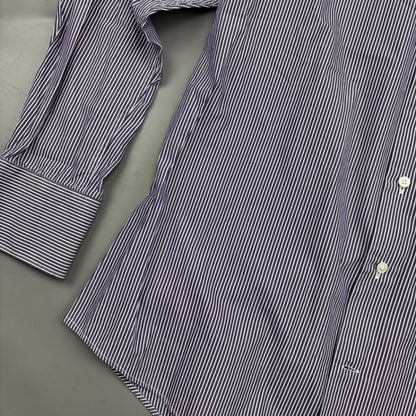 Purple/White Suitsupply Gym Shirt - Men 41 - New - Revaleur