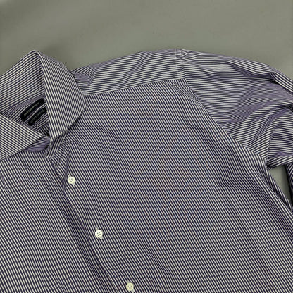 Purple/White Suitsupply Gym Shirt - Men 41 - New - Revaleur